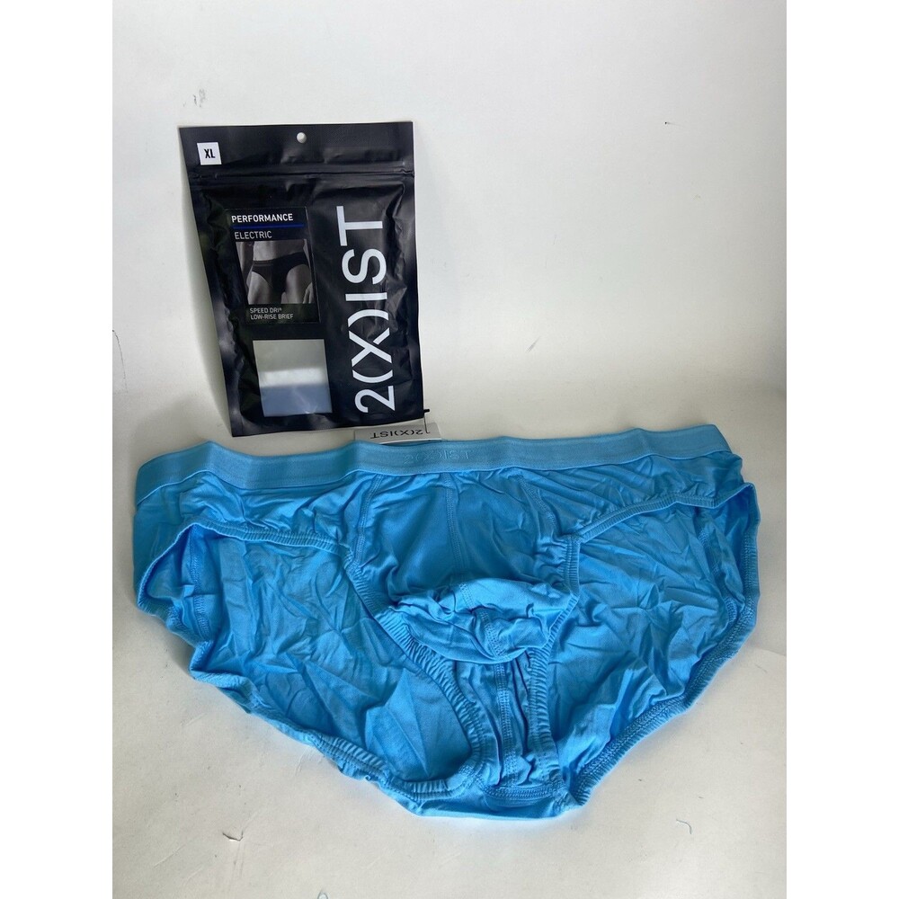 2xist Performance Electric Speed Low Rise Brief Underwear River Blue Mens XL